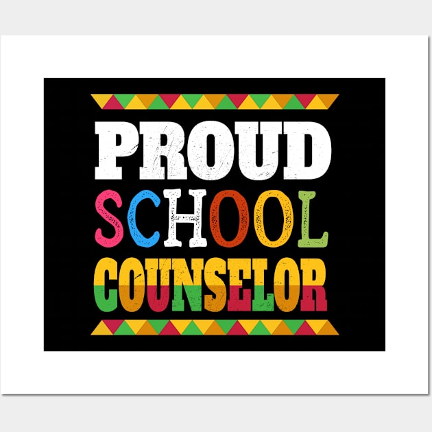 Proud School Counselor Teachers Gift Wall Art by 2blackcherries